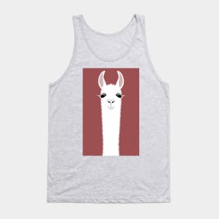 MARSALA LLAMA PORTRAIT Tank Top